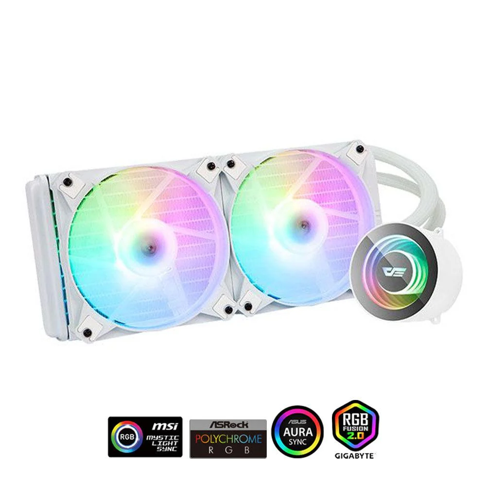 Buy Darkflash Twister DX240 V2 (White) ARGB/AIO CPU Liquid Cooler /Liquid Cooling Fan online in Pakistan at WaddaGamer