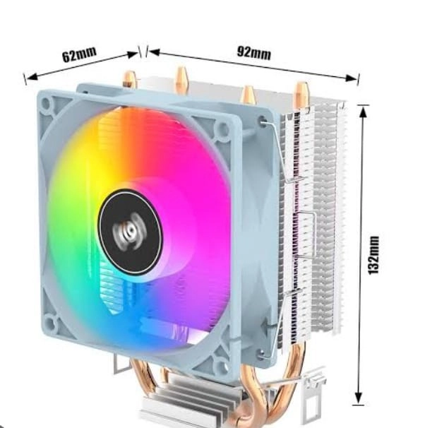Darkflash pc gear Darkflash Aigo ICE 200 Pro (White) LED Air CPU Cooler front view