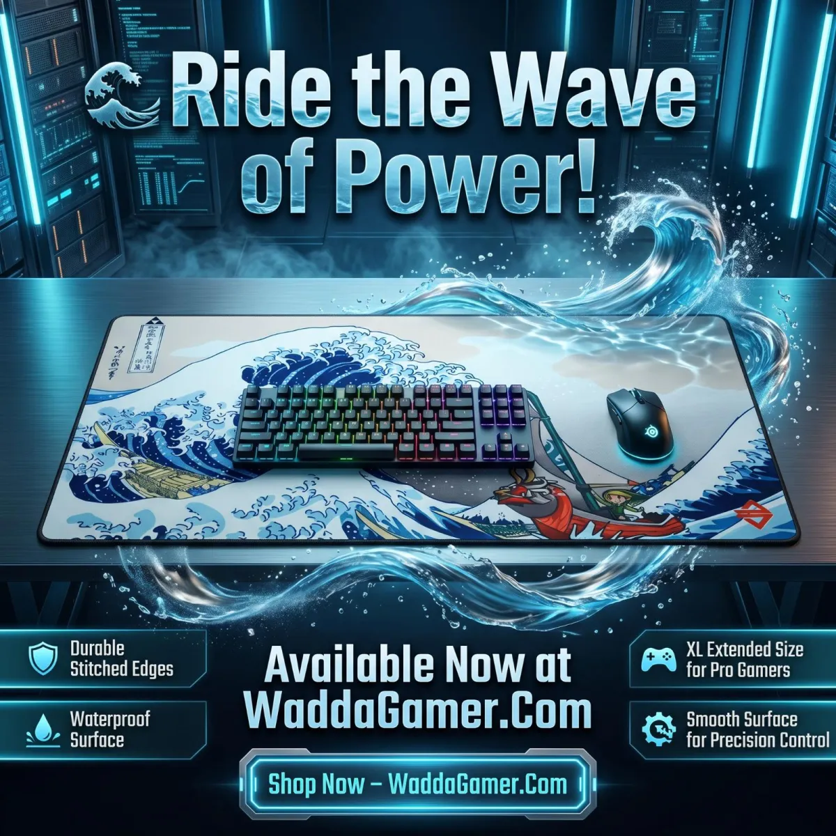 Great Wave God of War Gaming Mousepad price in Pakistan product image