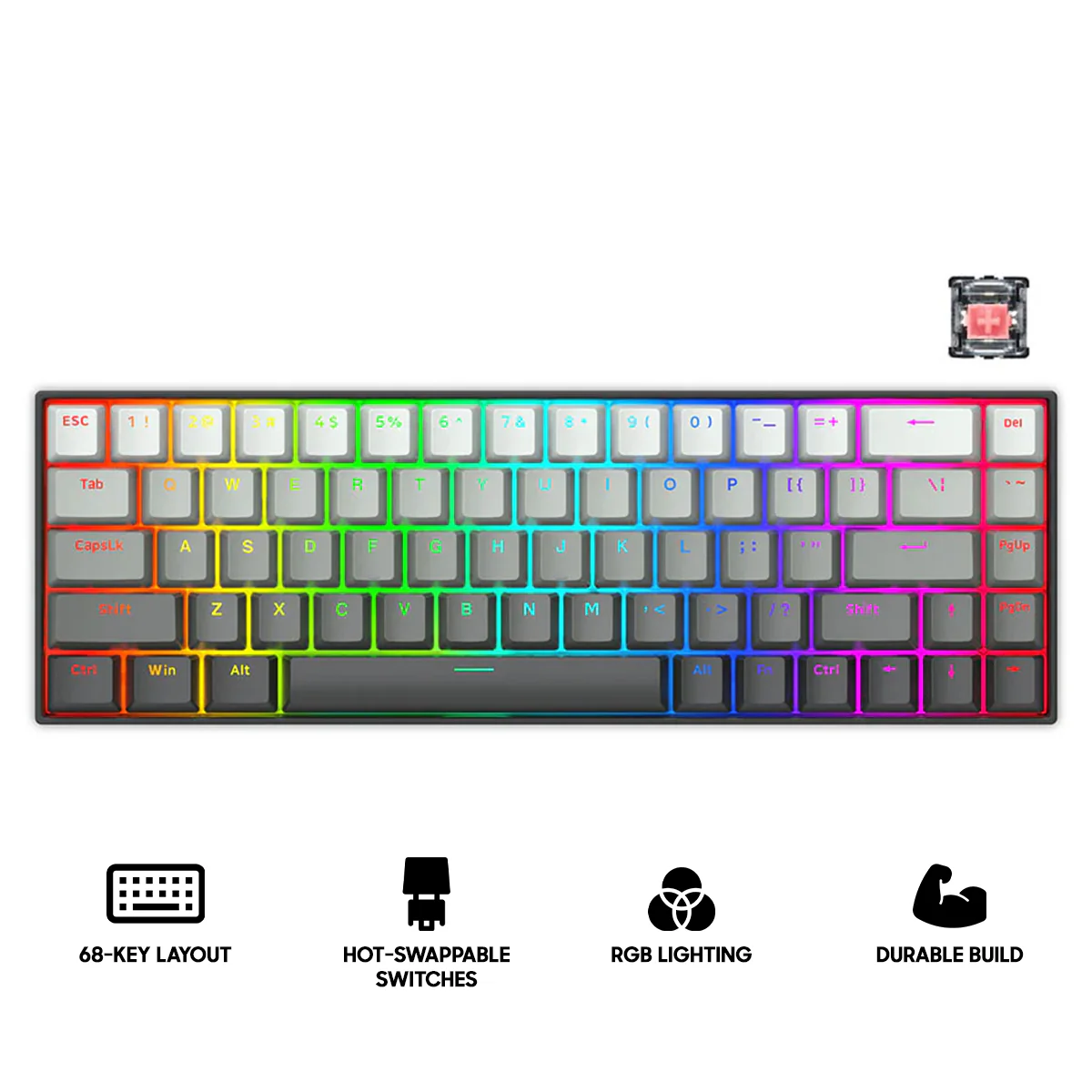 E-YOOSO HZ-68-GG Mechanical Keyboard price in Pakistan product image