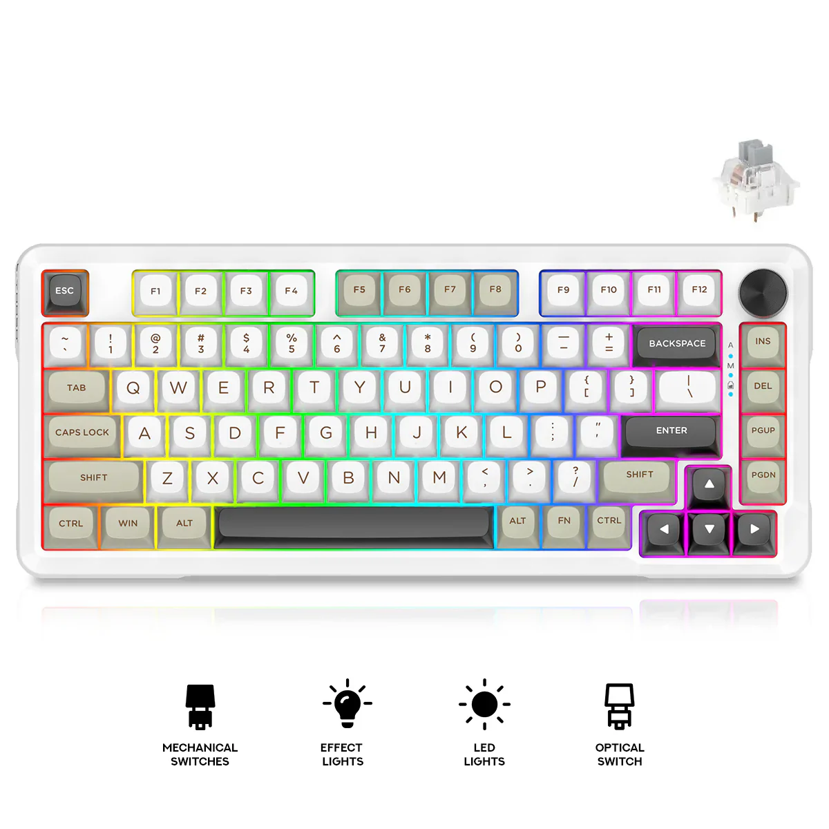 E-YOOSO pc gear E-YOOSO Z-82-WGB Mechanical Keyboard front view