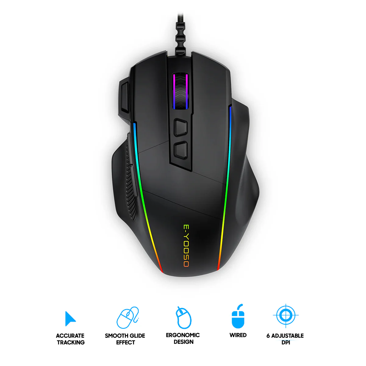 E-YOOSO X-49-B RGB Wired Gaming Mouse price in Pakistan product image