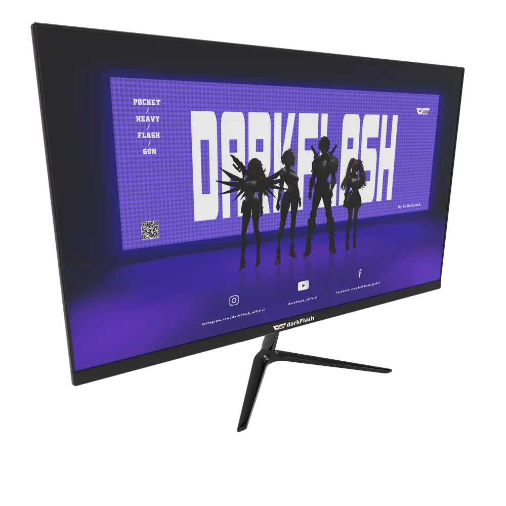 Darkflash screens Darkflash G243FG (Black) (FHD)24 INCH IPS PANEL FHD 1K 1080P LED Gaming Monitor front view