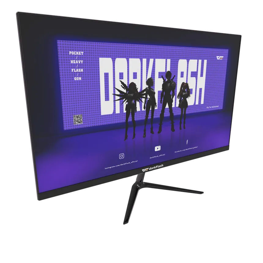 Darkflash screens Darkflash G271QG (Black) 27 inch 2K 180Hz Gaming Monitor front view