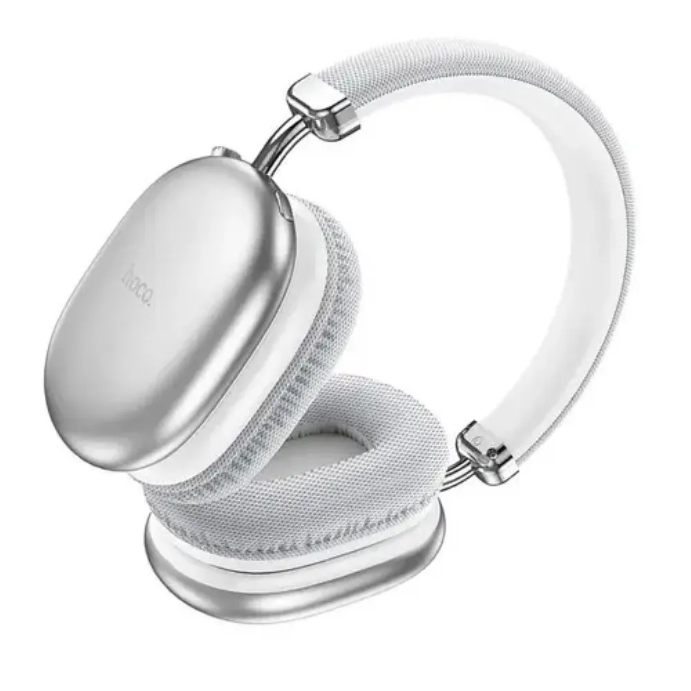 HOCO audio HOCO W35 Max Auspicious ANC Noise Reduction BT Headphones – Silver front view