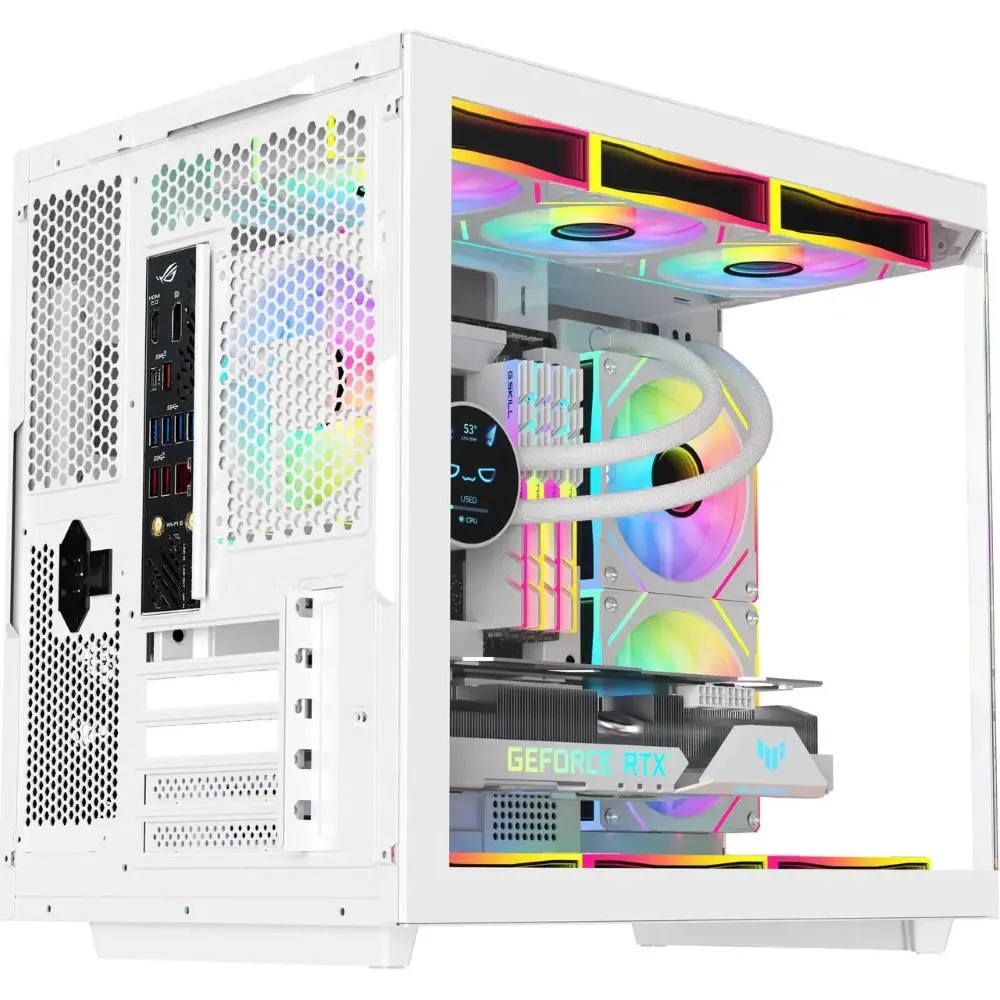 SAMA Neview 2771 Micro-ATX Tower Gaming Chassis – White image 4
