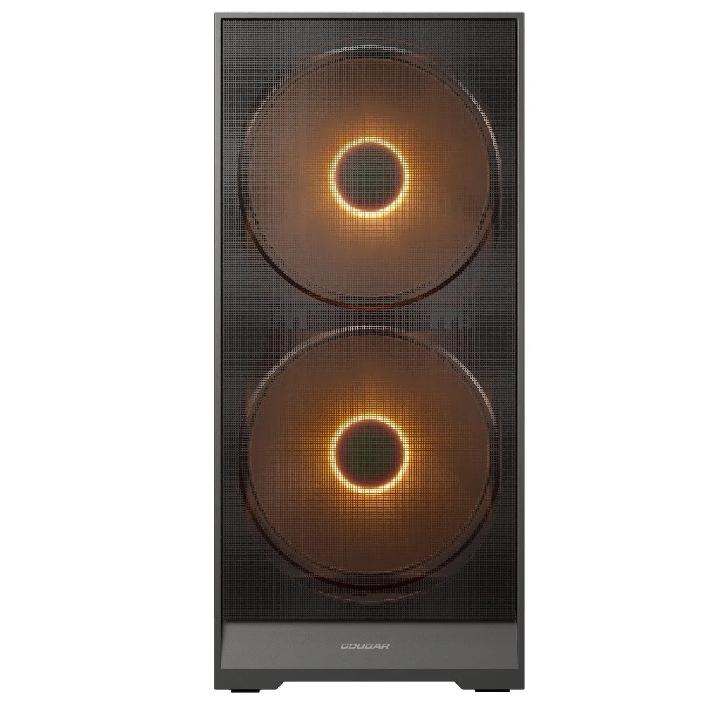 Cougar pc gear Cougar Airface 180 Mid Tower PC Case Black front view