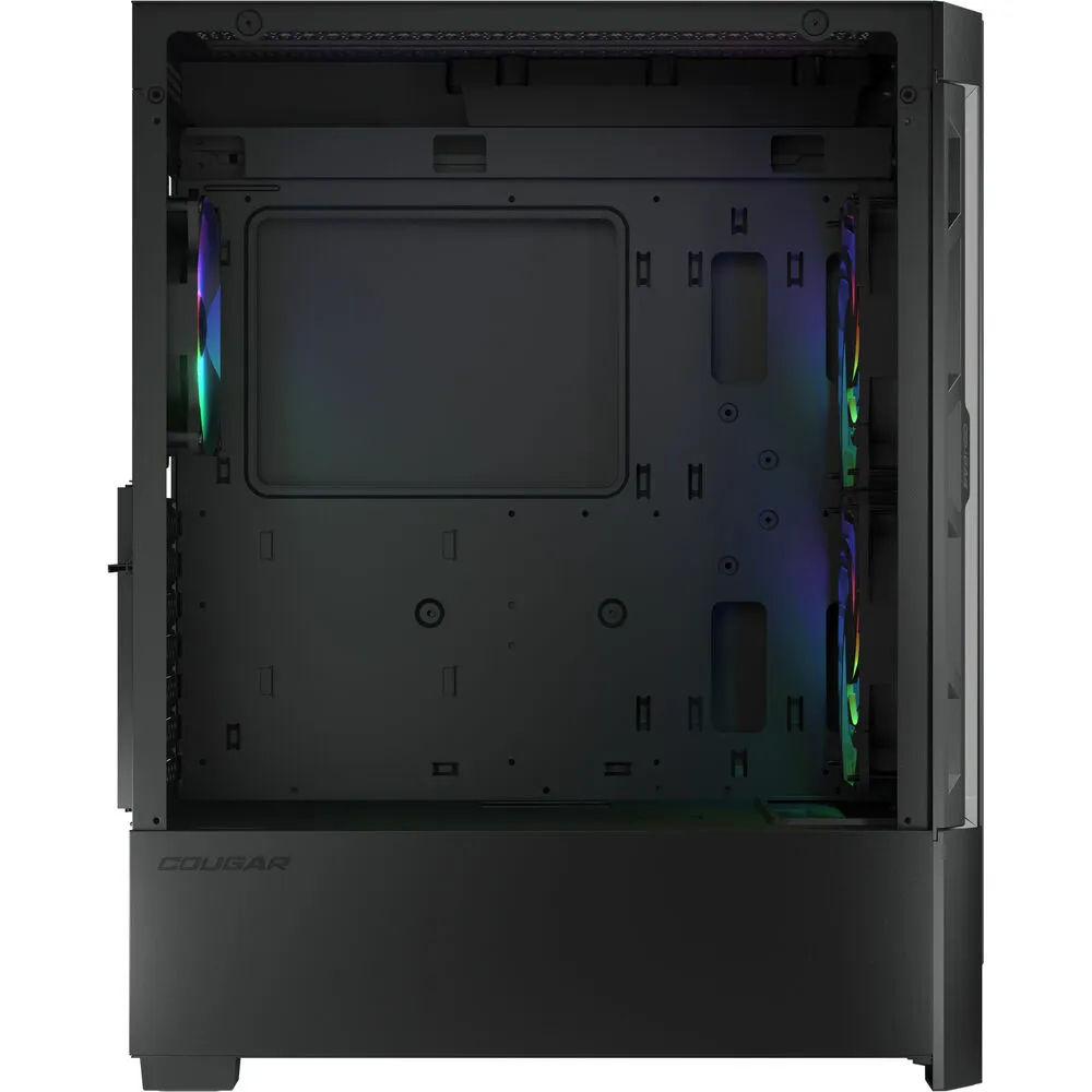 Cougar pc gear Cougar Duoface RGB Mid Tower 2 type front panels PC Case - Black front view
