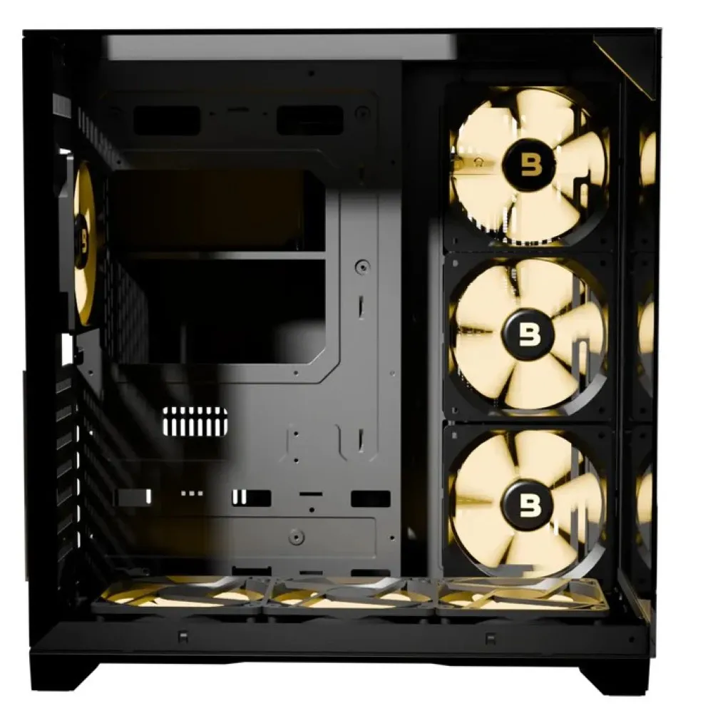 Boost pc gear Boost Enclosure Elite Series X200 with 4 ARGB Fans PC Case front view