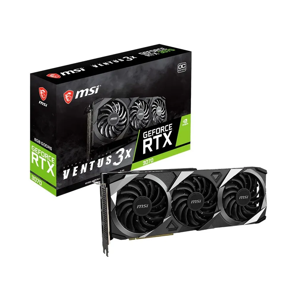 MSI Ventus GeForce RTX 3070 3X OC 8GB GDDR6 PCI Express 4.0 Graphic Card (Used) price in Pakistan product image