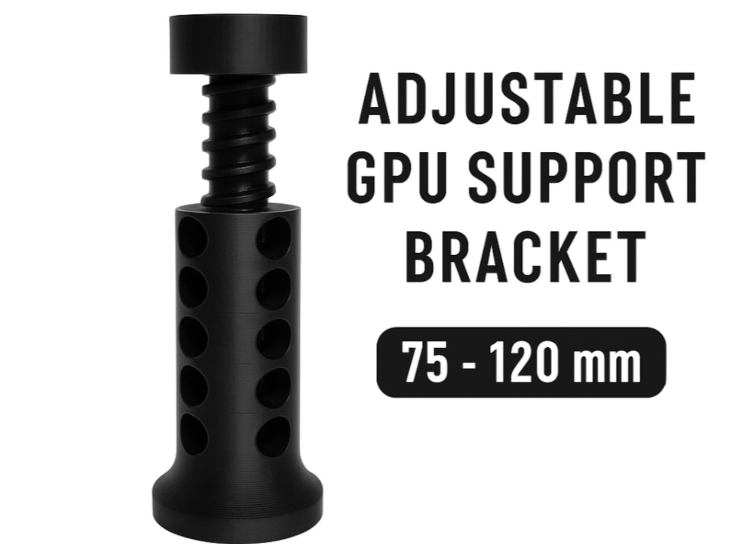 Elite Adjustable GPU Support Bracket (75–120mm Anti-Sag Support)
