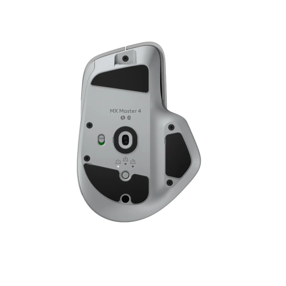 Logitech pc gear Logitech MX Master 4 Wireless Mouse – Pale Gray (Windows & macOS) front view