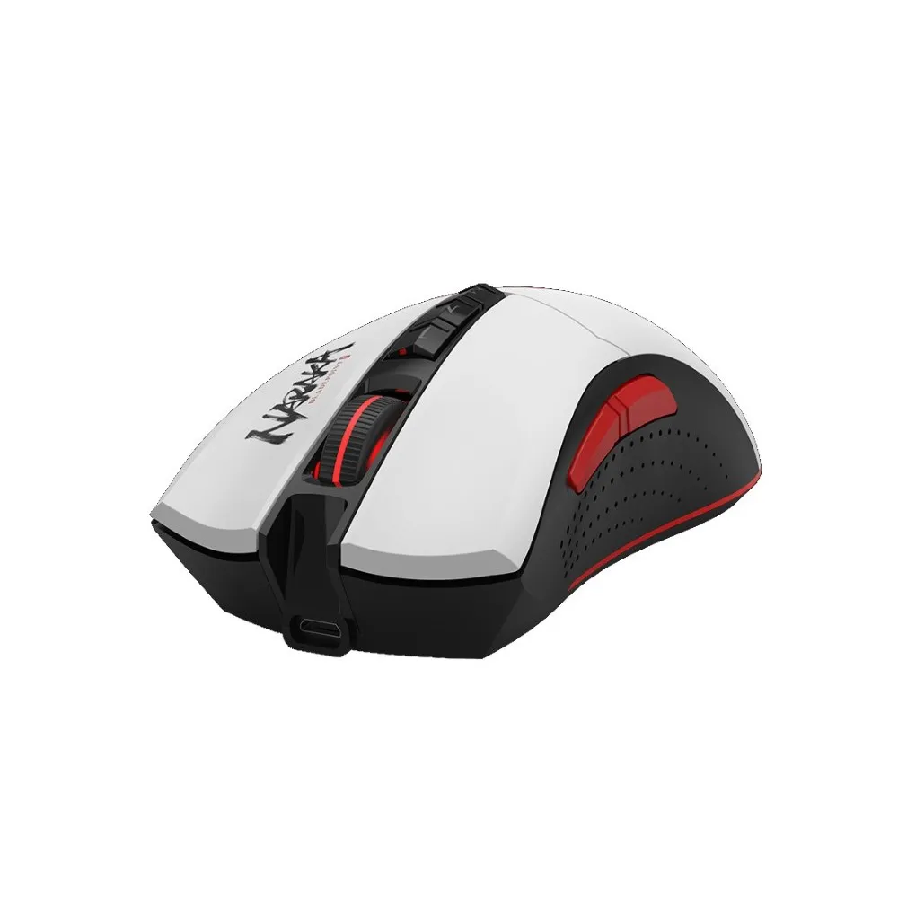 Bloody R90 Plus Stone Naraka (Black , Red & White) 2.4GHz Wireless USB Gaming Mouse image 4