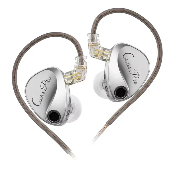The KZ Castor Pro (Silver) Hybrid with Mic IEM Wired Earphones