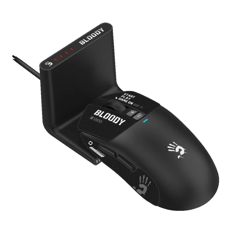 Bloody R72 Ultra Duo WaveLink Full Speed Dual Mode Wireless Gaming Mouse – Black price in Pakistan product image