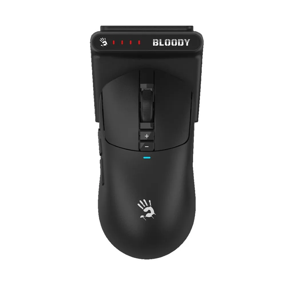 Bloody pc gear Bloody R72 Ultra Duo WaveLink Full Speed Dual Mode Wireless Gaming Mouse – Black front view