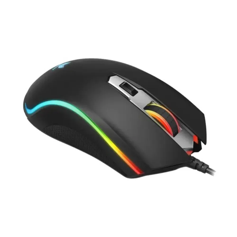 Rapoo V25S (Black with RGB) Optical Wired Gaming Mouse image 4