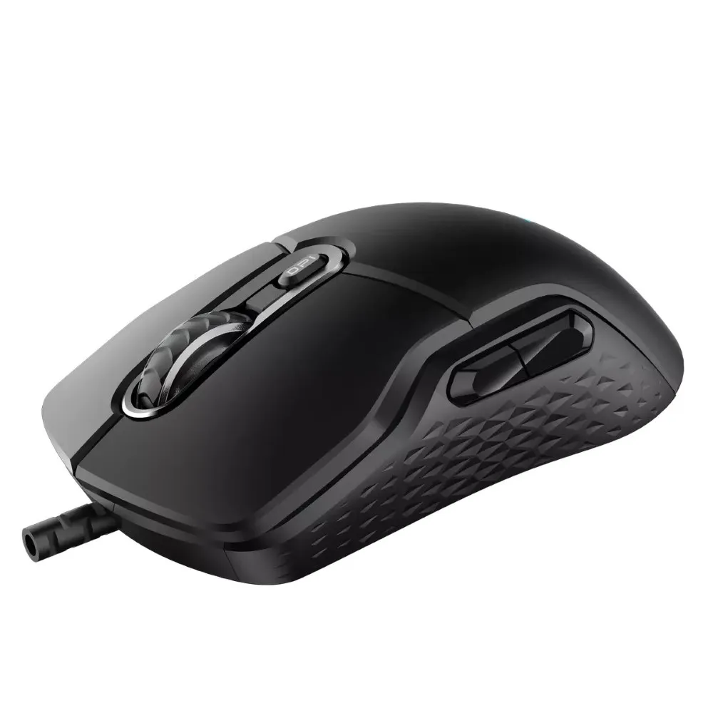 Rapoo pc gear Rapoo VT200 (Black) IR Optical Wired Gaming Mouse with Ergonomic Design front view