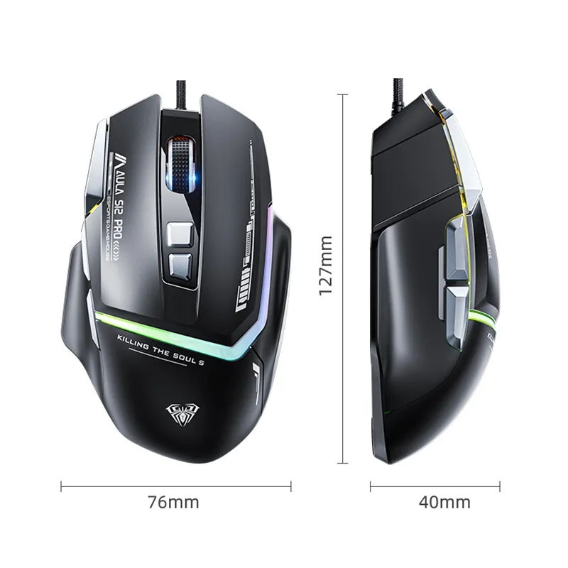 Buy AULA Mountain S12 Pro Wired 2800 DPI Optical Gamer Mouse online in Pakistan at WaddaGamer