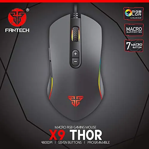 Fantech Thor X9 (Black with RGB) Wired Gaming Mouse price in Pakistan product image