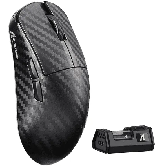 Buy Attack Shark R11 ULTRA (Weave Black) Carbon Fiber Wireless Gaming Mouse online in Pakistan at WaddaGamer