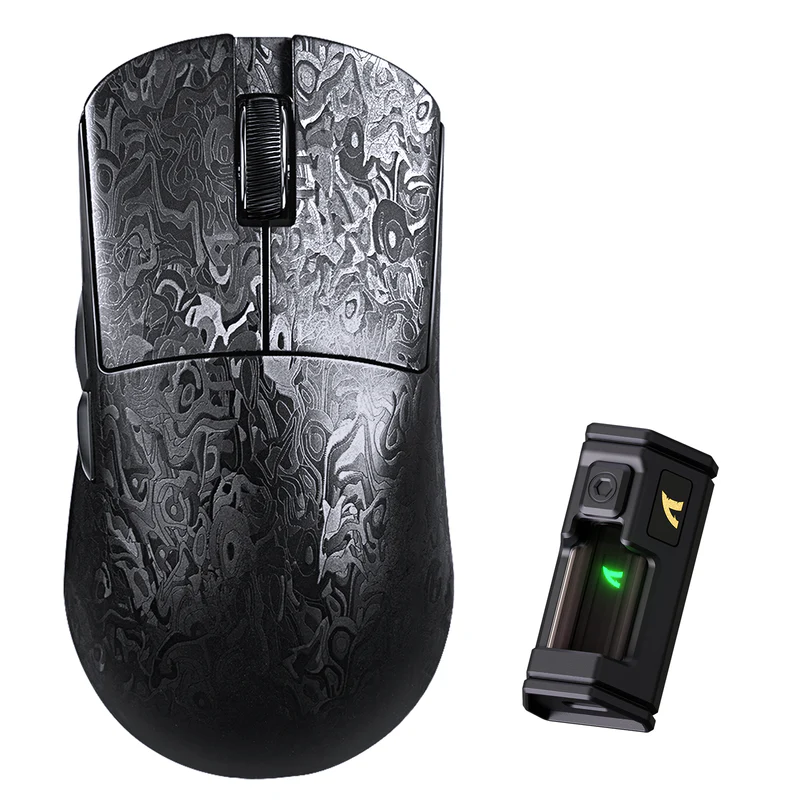 Attack Shark pc gear Attack Shark R11 ULTRA (Forged Black) Carbon Fiber Wireless Gaming Mouse front view