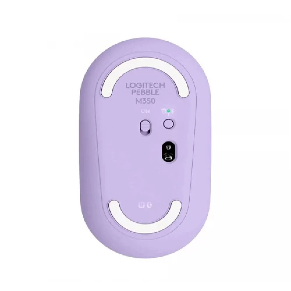 Logitech pc gear Logitech Pebble M350 (Lavender Lemonade) Wireless Mouse front view