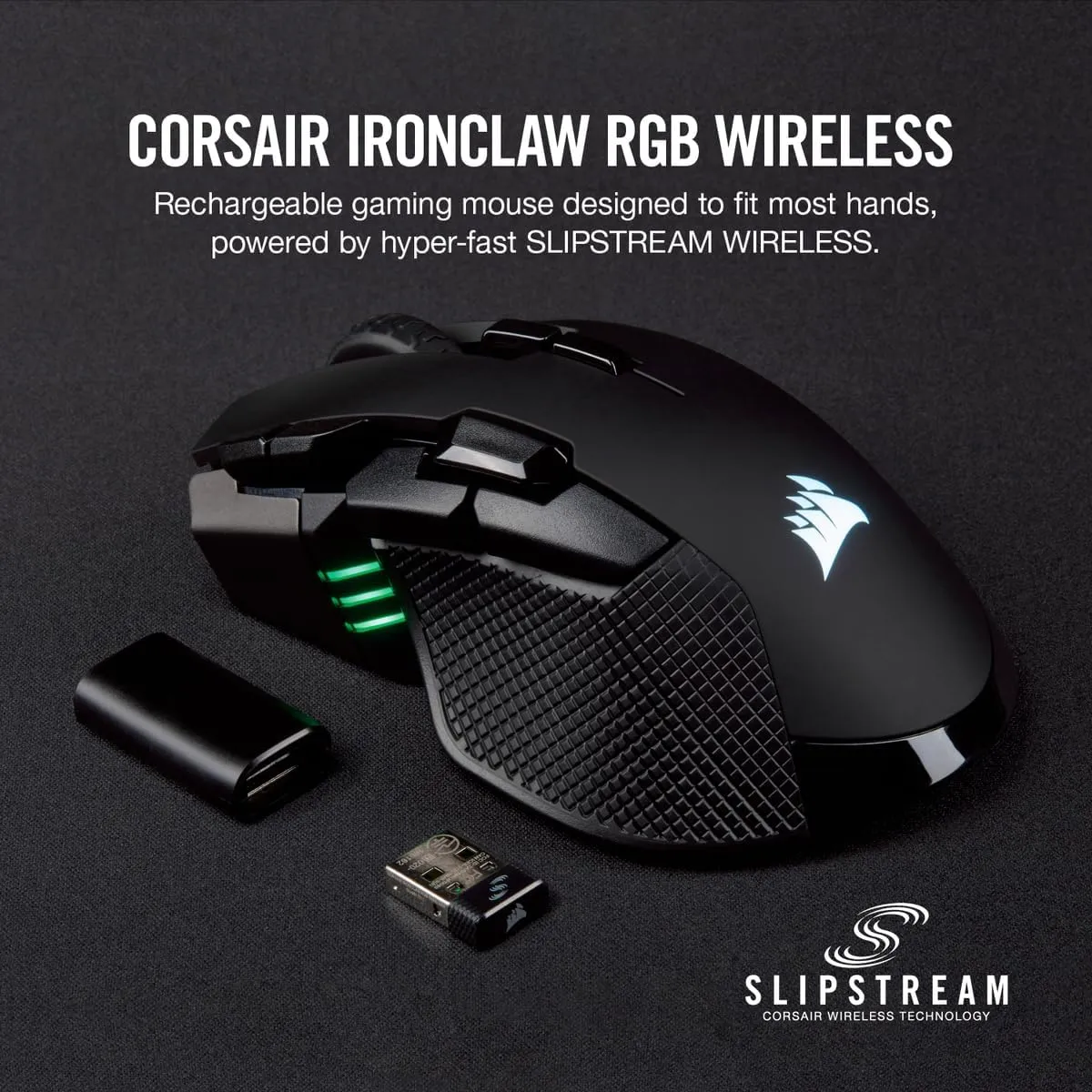 Corsair Ironclaw (Black with RGB) Wireless Gaming Mouse price in Pakistan product image