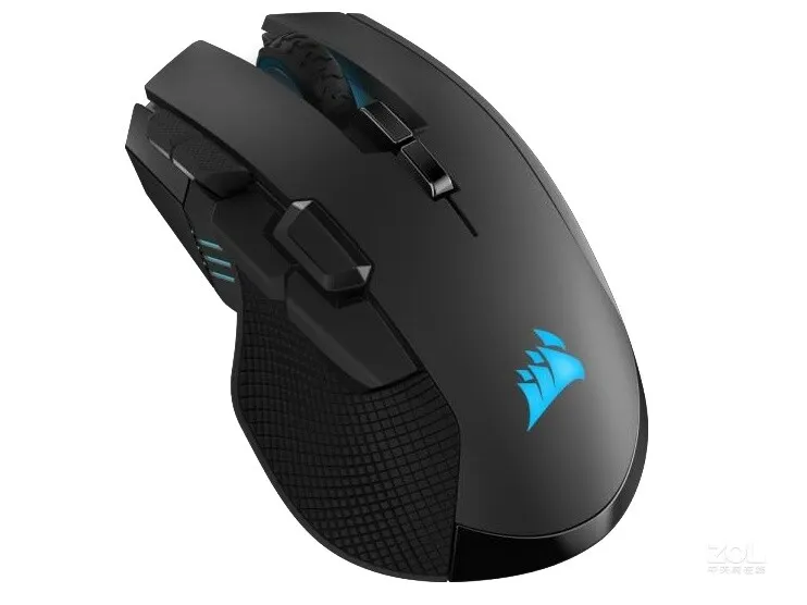 Corsair pc gear Corsair Ironclaw (Black with RGB) Wireless Gaming Mouse front view