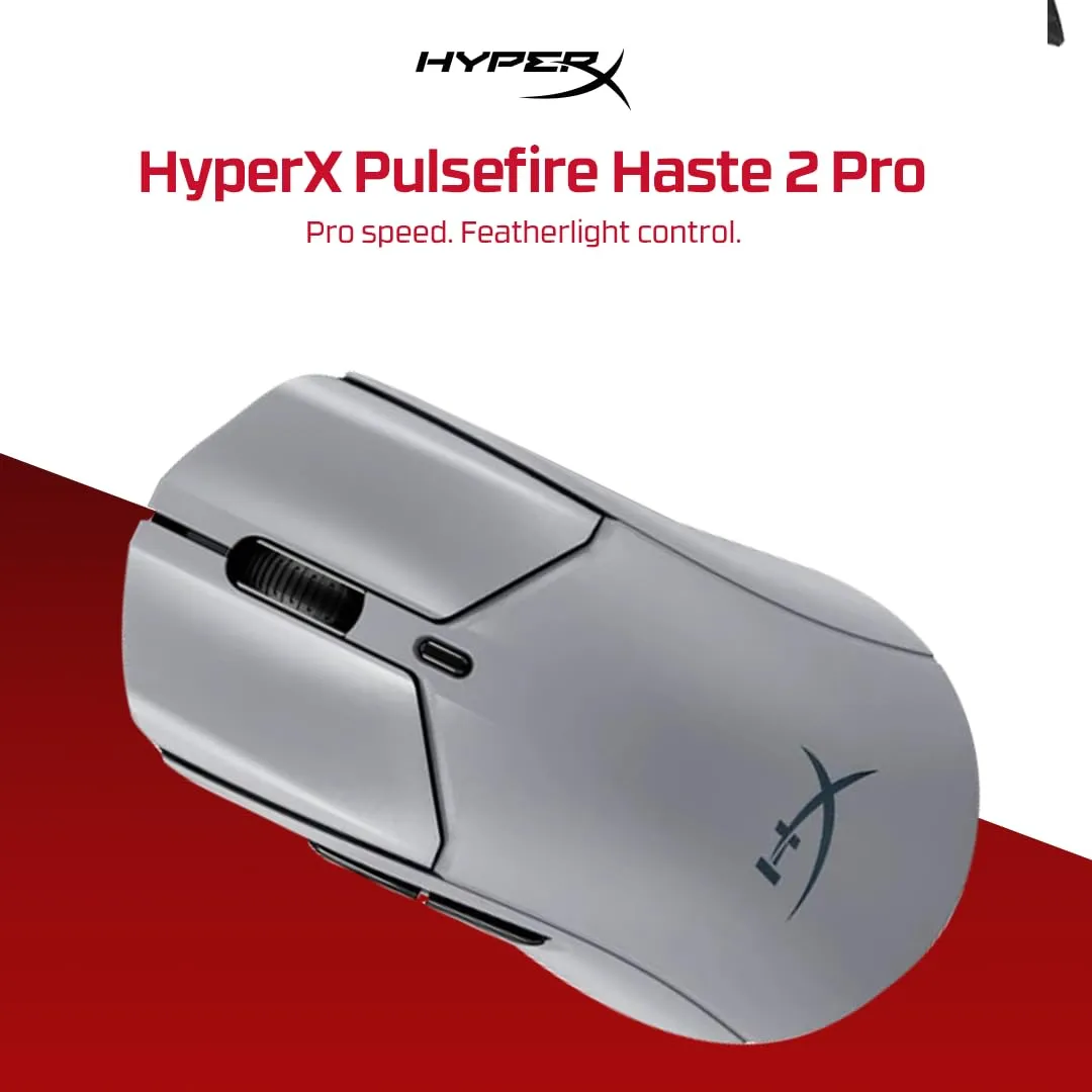 HyperX Pulsefire Haste 2 Pro (Slate Gray) 4K Wireless Gaming Mouse
