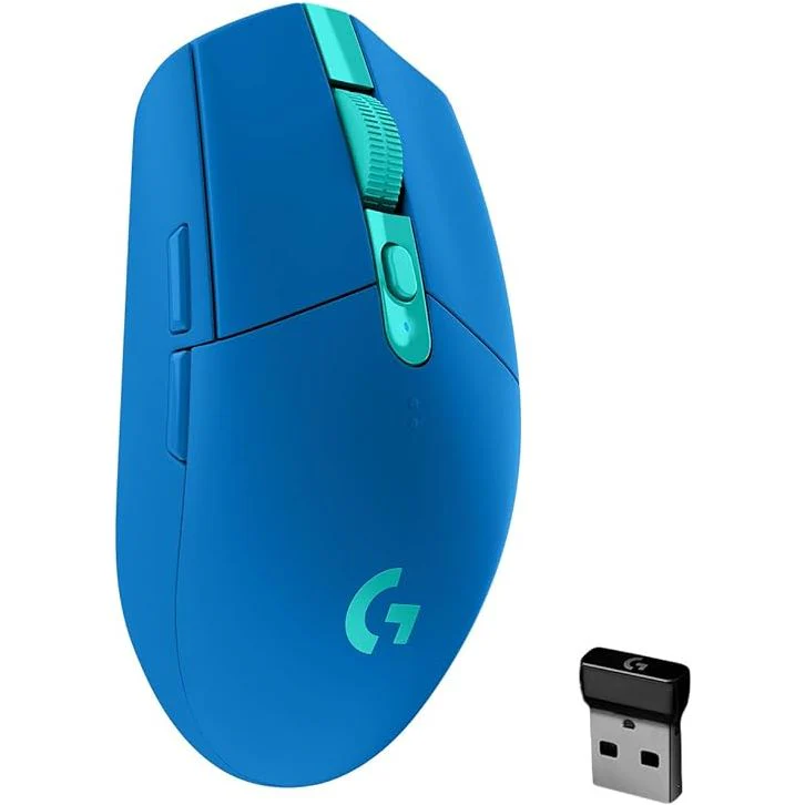 Logitech pc gear Logitech G304 (Blue) Lightspeed Wireless Gaming Mouse front view