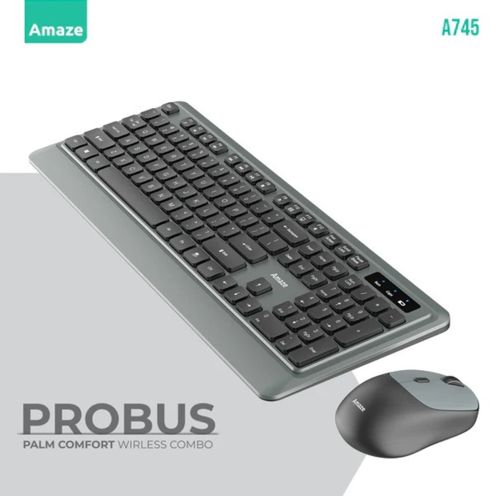 Amaze A745 Probus Palm Comfort Wireless Keyboard & Mouse (2-in-1) Combo