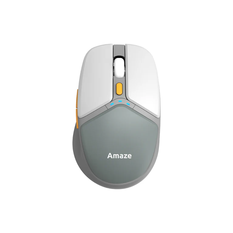 Amaze A725 Probus (Grey & White) Triple Connection Rechargeable Wireless Mouse