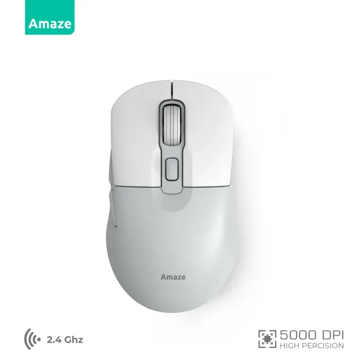 Amaze A715 Probus (Grey & White) Comfort Click Wireless Mouse