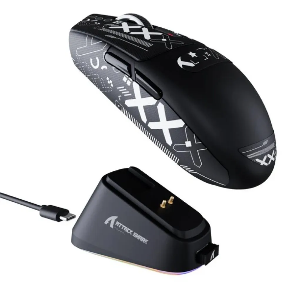 Buy Attack Shark G3 PRO (Black) Tri-Mode Wireless Gaming Mouse with Charging Dock online in Pakistan at WaddaGamer