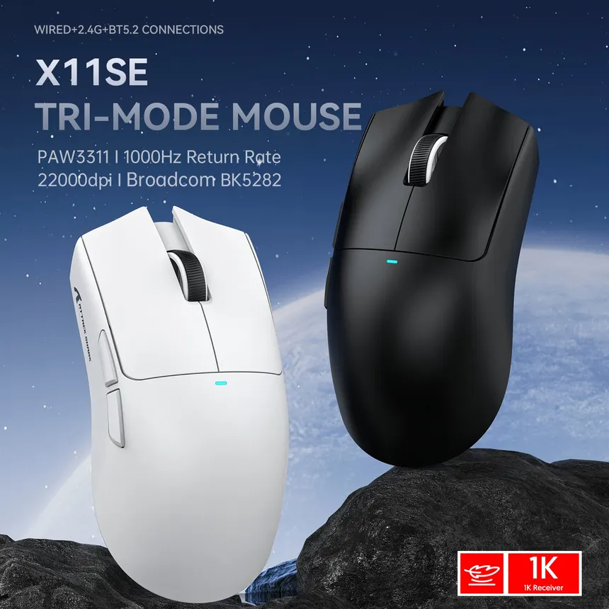 Attack Shark X11 SE (Black) Wireless Gaming Mouse price in Pakistan product image