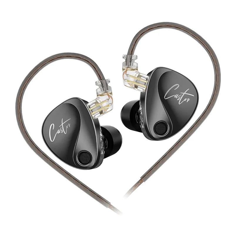 The KZ Castor Pro (Black) Hybrid with Mic IEM Wired Earphones