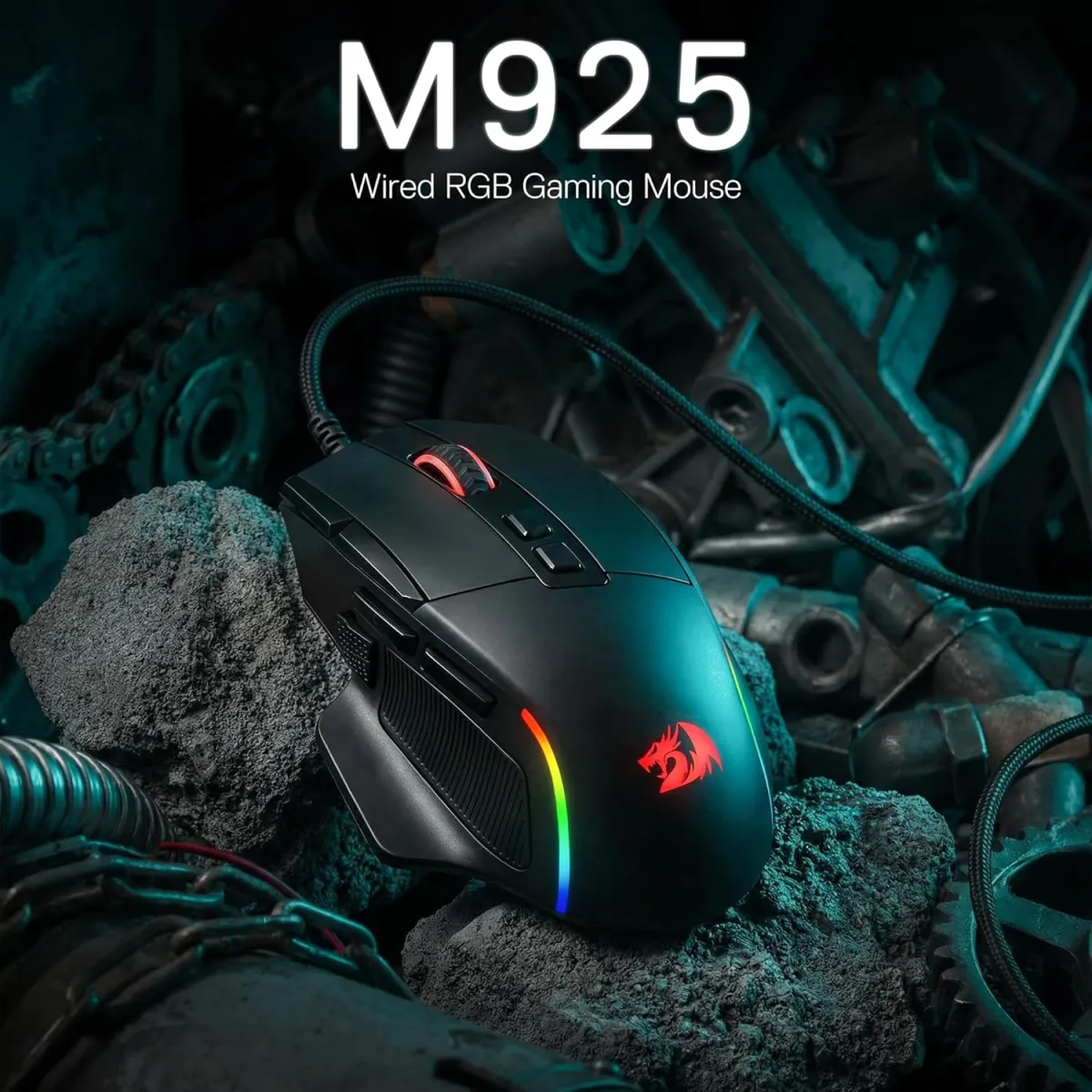 Redragon M925 Viper (Black with RGB) Optical Wired Gaming Mouse price in Pakistan product image
