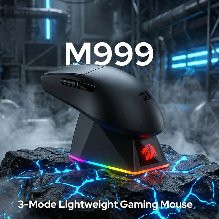 Redragon KING ULTRA M999 (Black) Wireless Gaming Mouse price in Pakistan product image