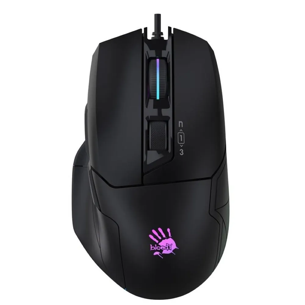 Bloody W70 Max (Stone Black with RGB) Extra Fire Wired Gaming Mouse price in Pakistan product image