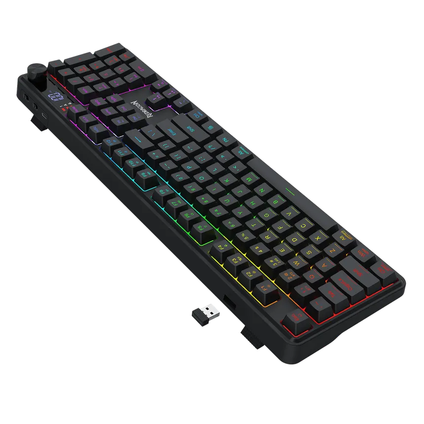 Redragon K526 Pro (Black with RGB) Wireless Membrane Gaming Keyboard image 4