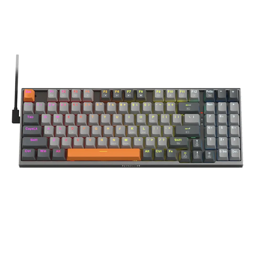 Buy Redragon OLAF K648 (Grey & Brown) Wired Aluminum Gaming Keyboard online in Pakistan at WaddaGamer