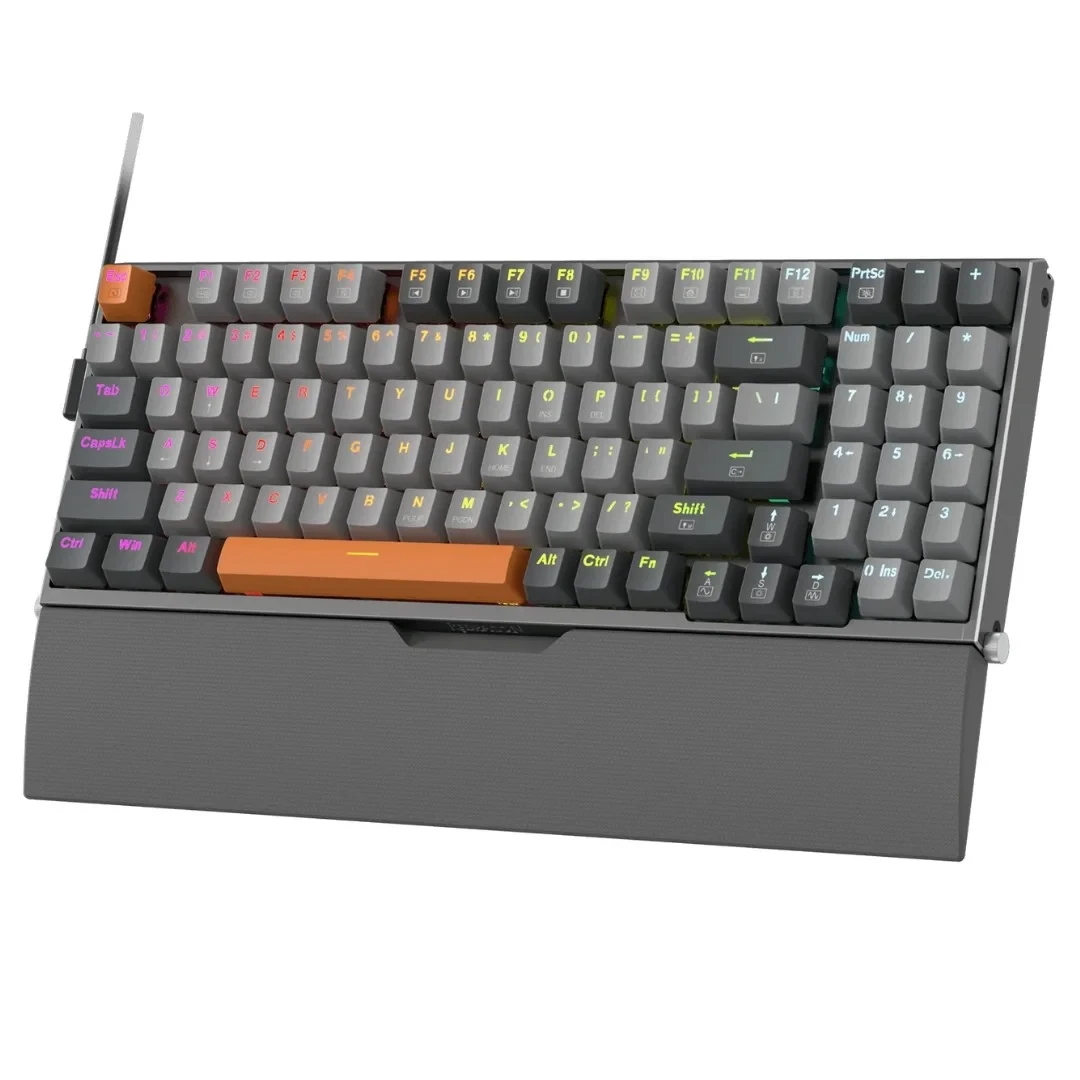 Redragon OLAF K648 (Grey & Brown) Wired Aluminum Gaming Keyboard image 4