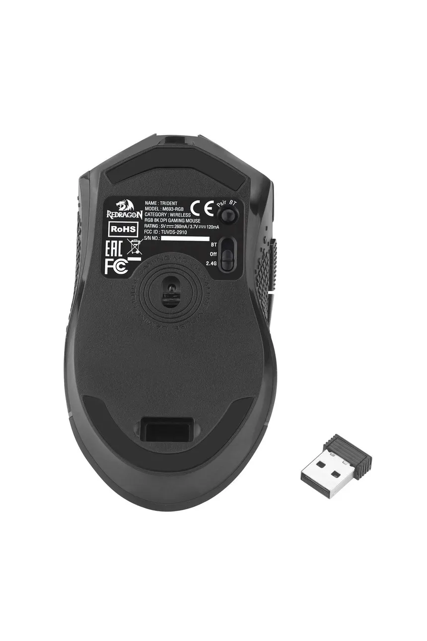Redragon M693 Trident Lite (Black with RGB) Wireless Gaming Mouse image 4