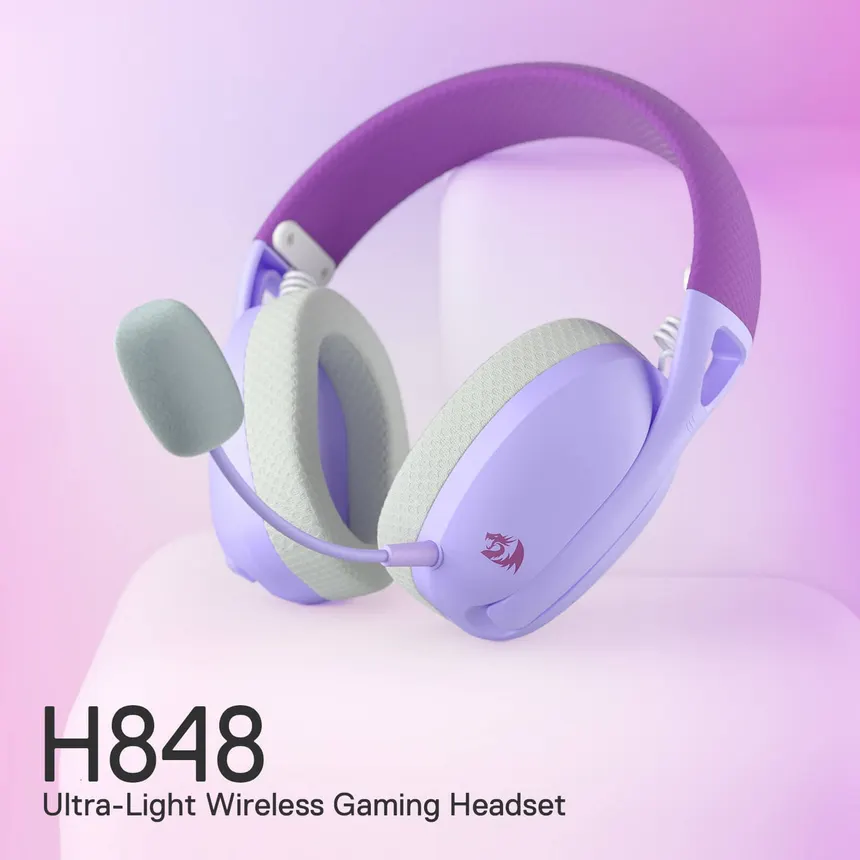 Redragon H848 IRE Pro (Purple & Grey) Wireless Gaming Headphone price in Pakistan product image
