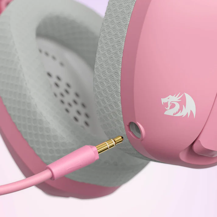 Redragon H848 IRE Pro (Pink & Grey) Wireless Gaming Headphone image 4