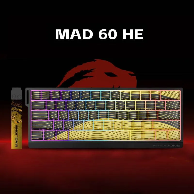 Madlions FGG MAD 60 HE (Yellow with RGB) Contour Sideface Gaming Keyboard price in Pakistan product image