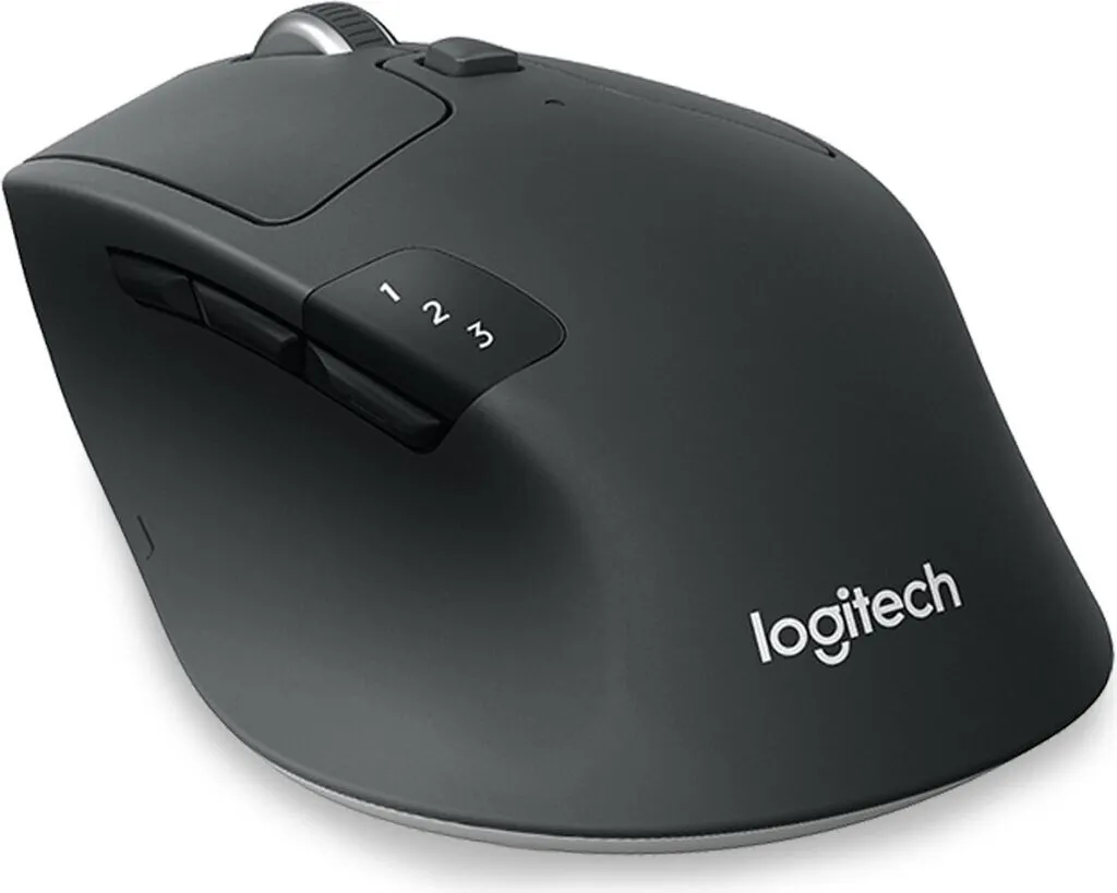 Logitech M720 Triathlon (Black with White) Multi-Device Wireless Mouse image 4