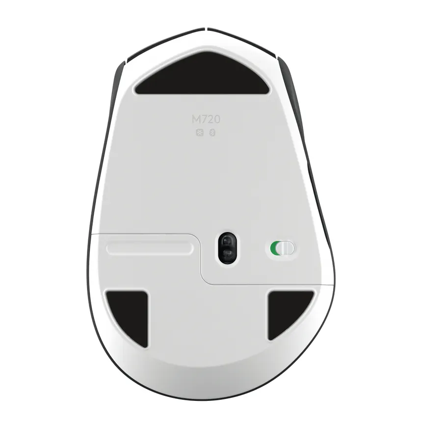 Logitech M720 Triathlon (Black with White) Multi-Device Wireless Mouse
