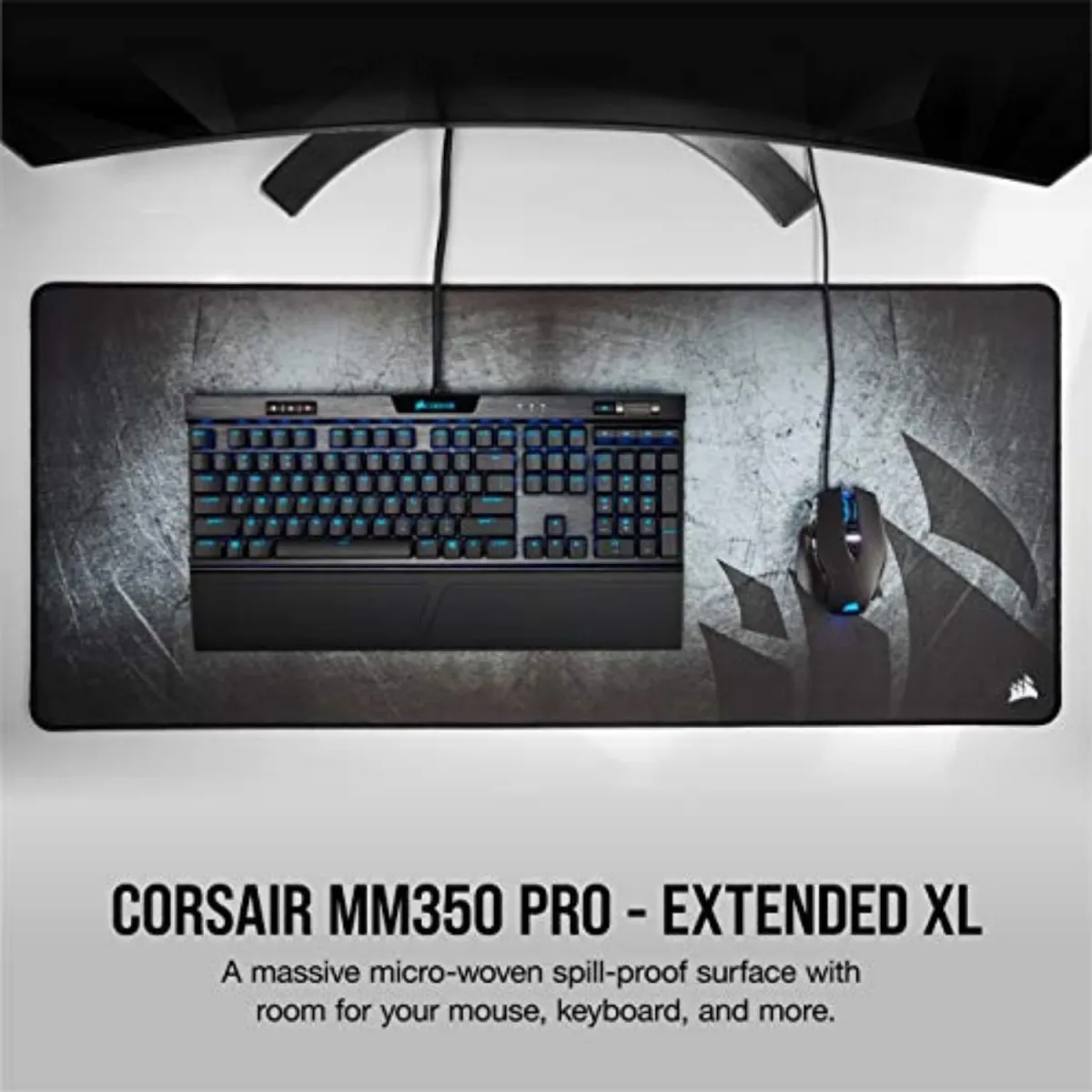 Corsair MM350 (Black) Extended XL Premium Anti-Fray Cloth Gaming Mousepad price in Pakistan product image